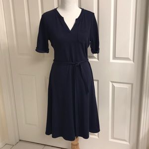 Navy blue Land’s End dress, size S